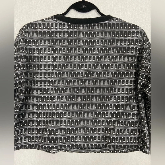 Farm Rio x Adidas Originals Pavao  Black white oversized sweatshirt Sz XS - Picture 5 of 11